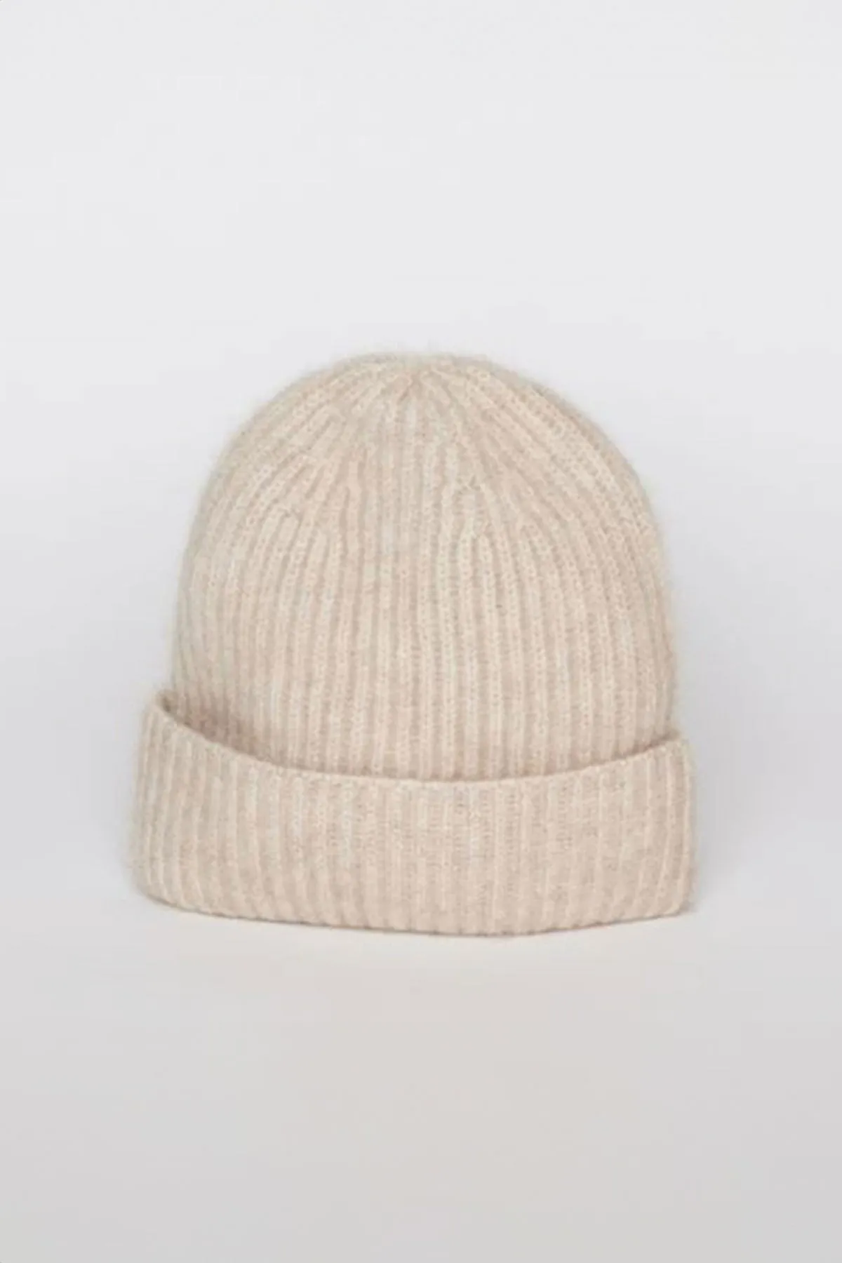 CASHMERE RIB BEANIE