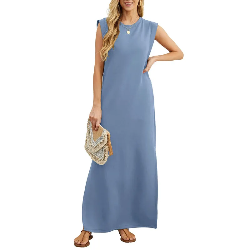 Hot SaleWomen Loose Split Wrinkle-Free Long Dress
