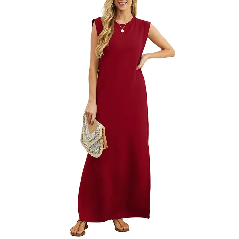 Hot SaleWomen Loose Split Wrinkle-Free Long Dress