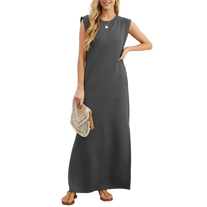 Hot SaleWomen Loose Split Wrinkle-Free Long Dress