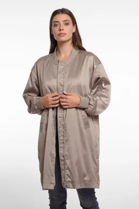 Long Bomber Jacket - Dark Desert