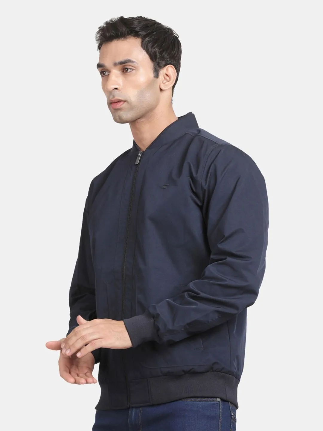 Mandarin Collar Lightweight Bomber Jacket